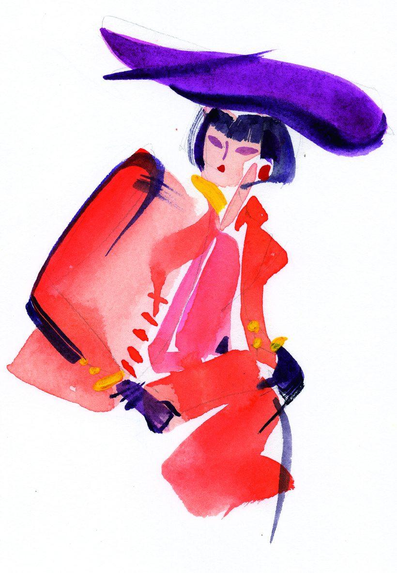 Madame Wong, a watercolour illustration by Lihuà from the Daydreams collection.