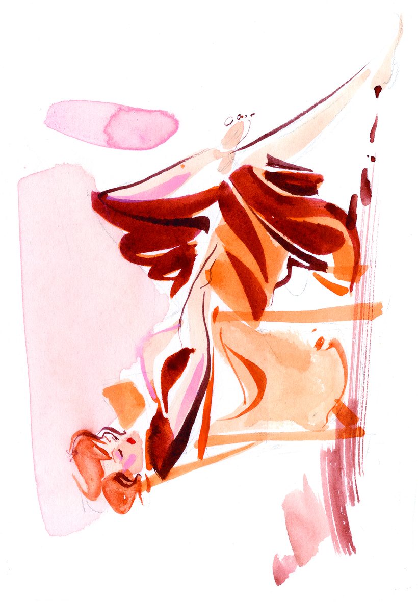 Aperol's Cinderella, a watercolour illustration by Lihuà from the Daydreams collection.