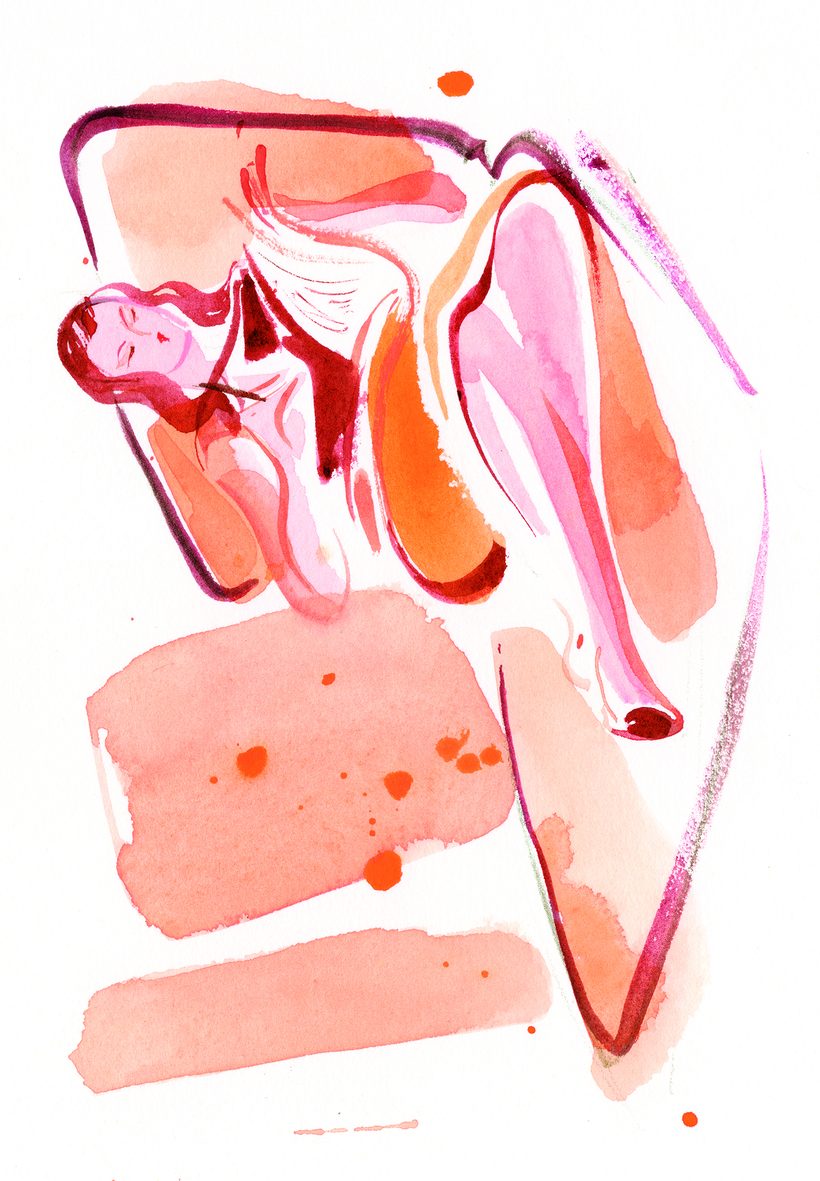Build me up buttercup, a watercolour illustration by Lihuà from the Daydreams collection.